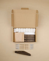 Black oiled Oak Wood Wall Hooks 4 pieces in 1 pack.