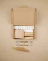 Natural oiled Oak Wood Wall Hooks 4 pieces in 1 pack.