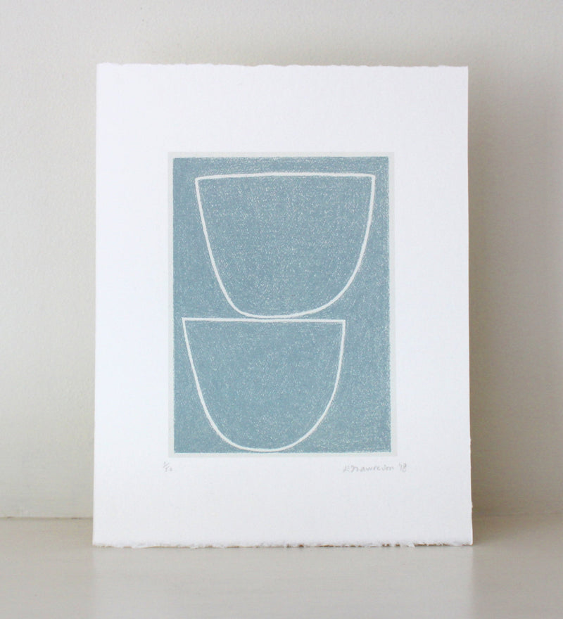 Serigraphy print 'Lineair Drawing No 17' crafted by Emma Lawrenson without frame.