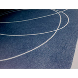 Close-up large serigraphy print 'Lineair Drawing No 4 blue' crafted by Emma Lawrenson without frame.