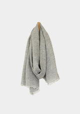 Grey Linen Scarf.