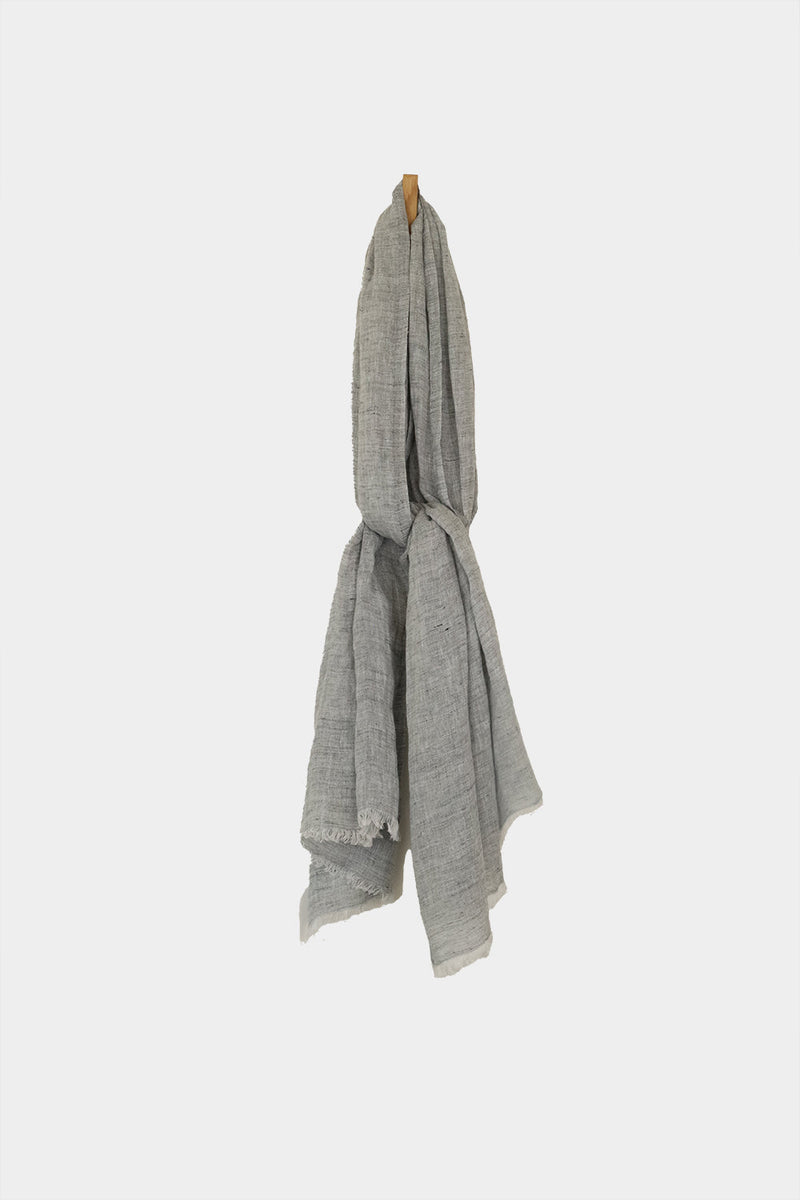 Grey Linen Scarf.