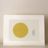 Serigraphy print 'Autumn Yellow' crafted by Emma Lawrenson without frame.