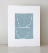 Serigraphy print 'Lineair Drawing No 17' crafted by Emma Lawrenson without frame.