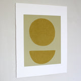 Serigraphy print 'Yellow Moonstone' crafted by Emma Lawrenson without frame.